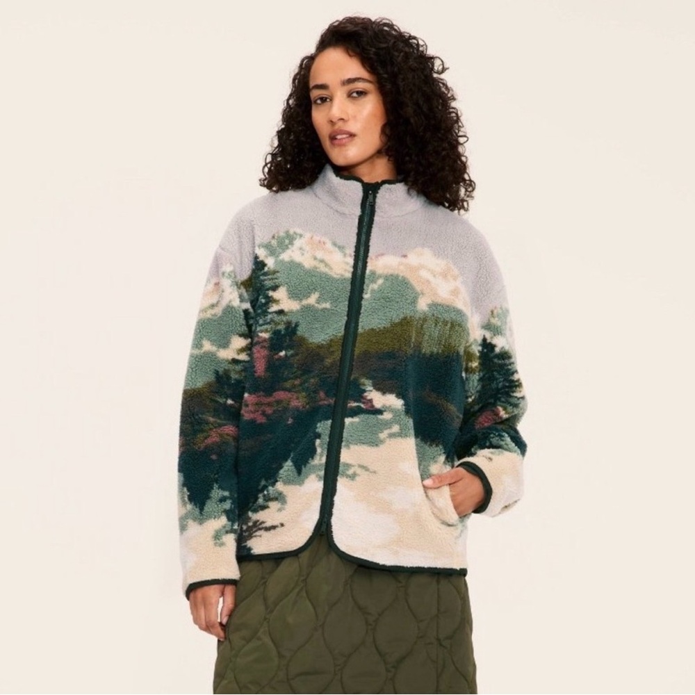 Woolrich x Target Adult Unisex Medium Printed Landscape Zip-Up Fleece Jacket